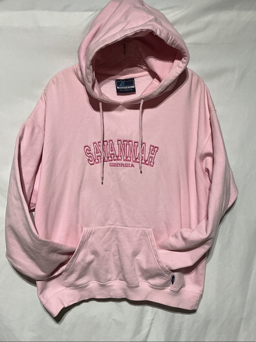 Savannah Georgia Womens Pink Hoodie Pacific & Co. Sz L